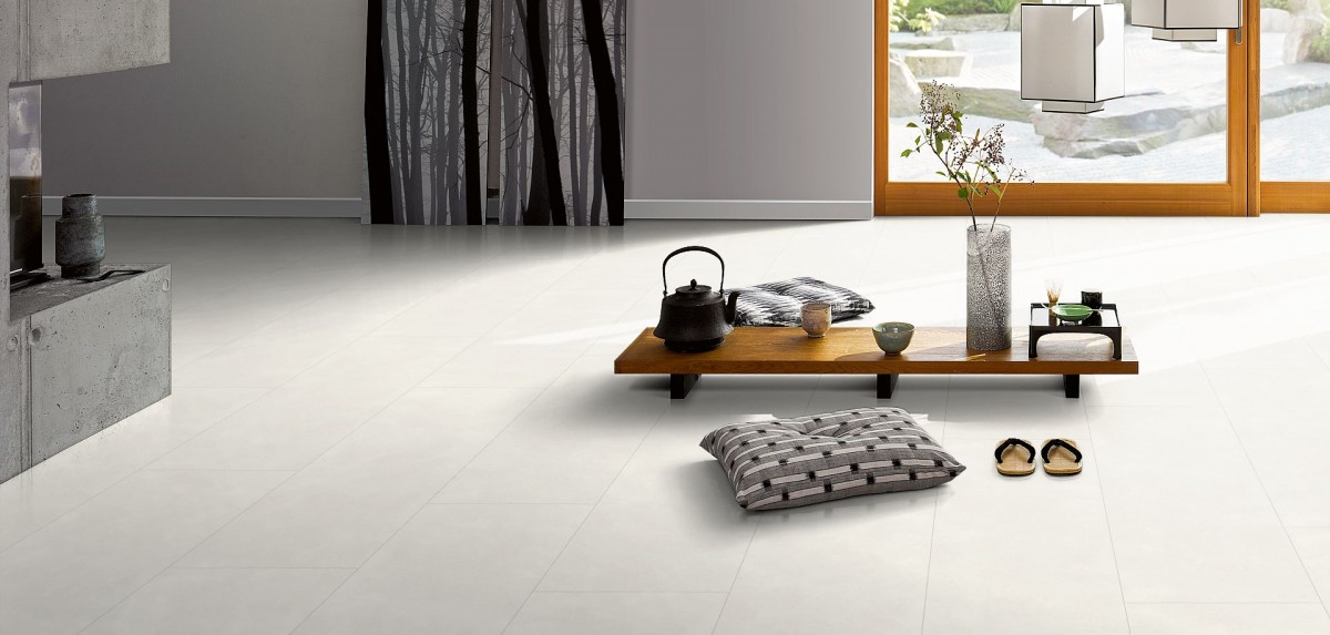 PARADOR Laminat Trendtime 4 Painted white Steinstruktur 4-V-Fuge Großformat Fliesenoptik Artikel-Nr.: 1601145 – Bild 6
