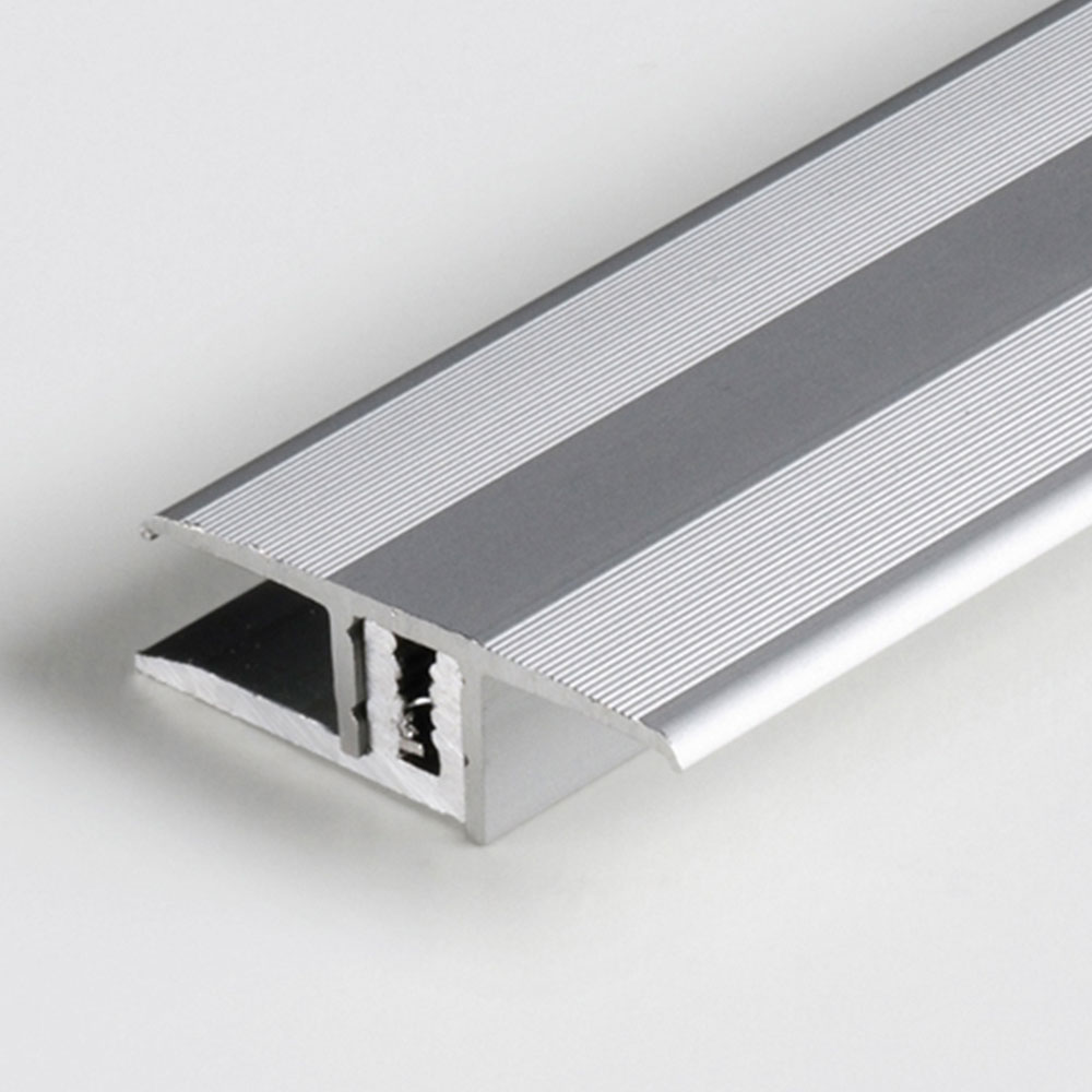 Aluminium Übergangsprofil 90cm Länge 7-18 mm Verstellbereich Eloxiert Silber 